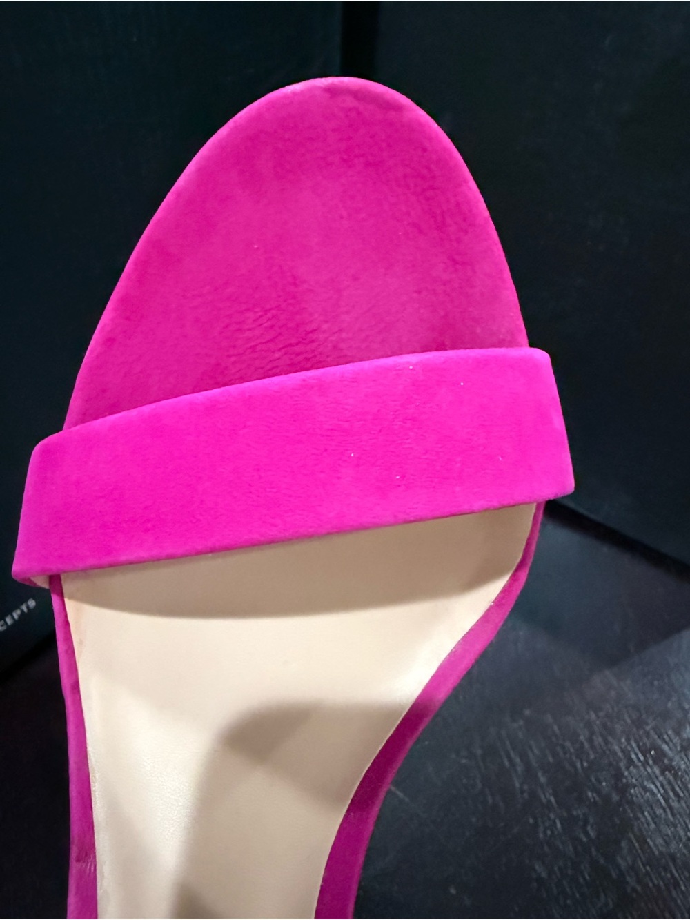 INC International Concepts Hot Pink Suede Slide Sandals